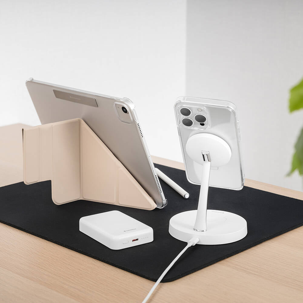Apple iPhone 15 Pro Max Kılıf M-safe Şarj Özellikli Yüzük Standlı Lisanslı Switcheasy Magstand-M Kapak Renksiz