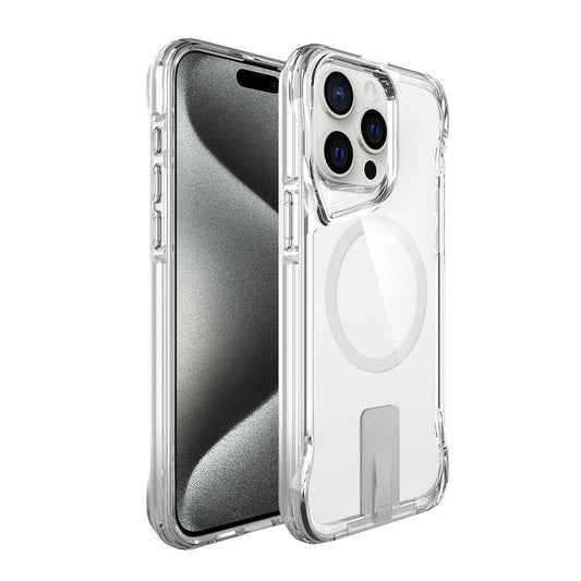 Apple iPhone 15 Pro Max Kılıf M-safe Şarj Özellikli Zore T-Max Standlı Kapak