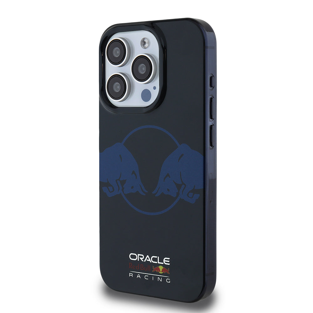 Apple iPhone 15 Pro Max Kılıf Redbull Orjinal Lisanslı M-safe Şarj Özellikli IML Çift Boğa Baskılı Sert PC Kapak Lacivert