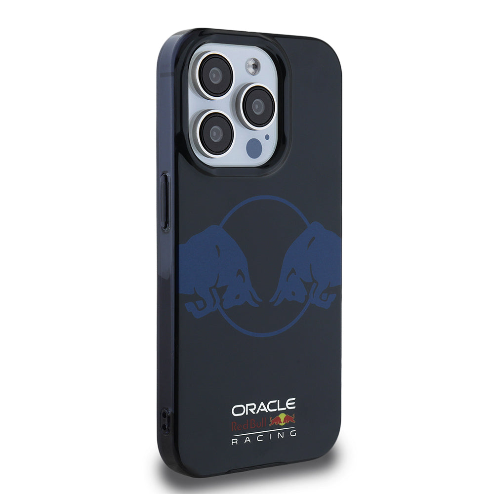 Apple iPhone 15 Pro Max Kılıf Redbull Orjinal Lisanslı M-safe Şarj Özellikli IML Çift Boğa Baskılı Sert PC Kapak Lacivert