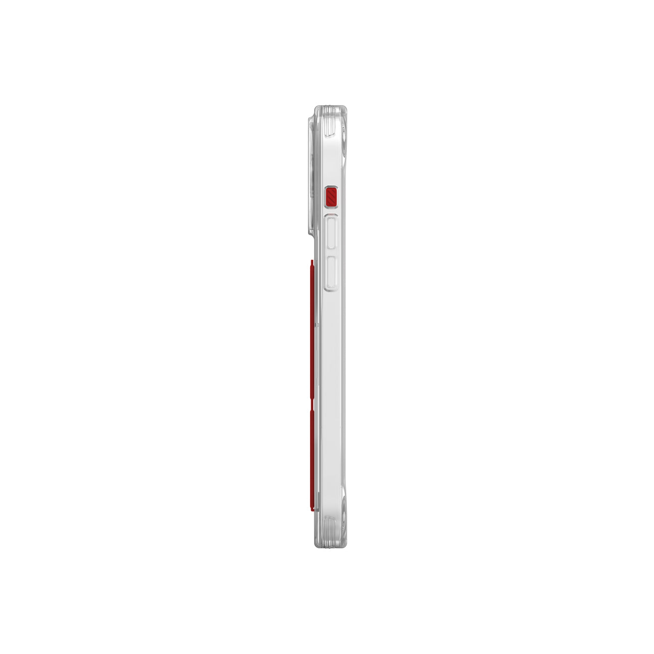 Apple iPhone 15 Pro Max Kılıf SkinArma Standlı Şeffaf Tasarımlı Apex Kapak Kırmızı
