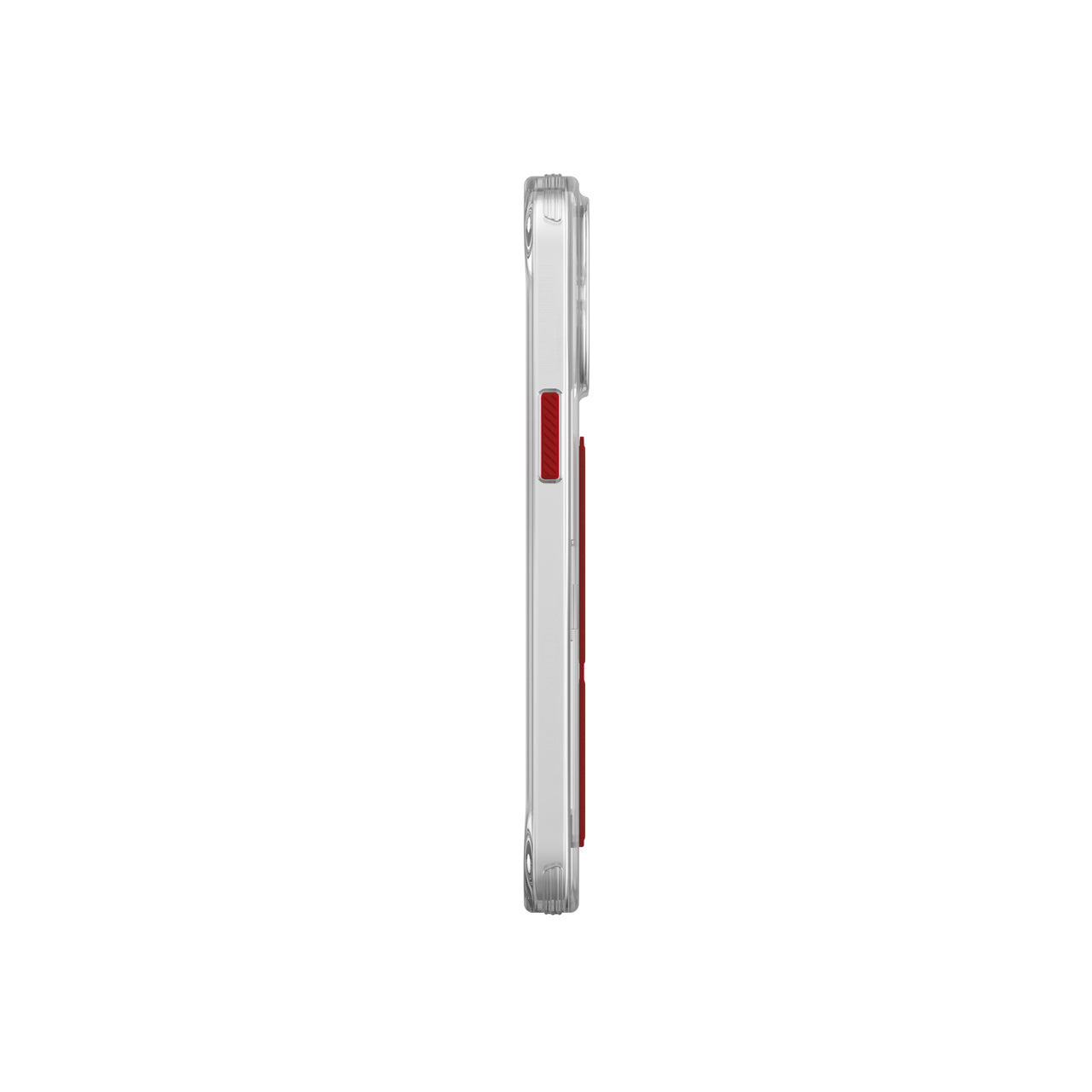 Apple iPhone 15 Pro Max Kılıf SkinArma Standlı Şeffaf Tasarımlı Apex Kapak Kırmızı
