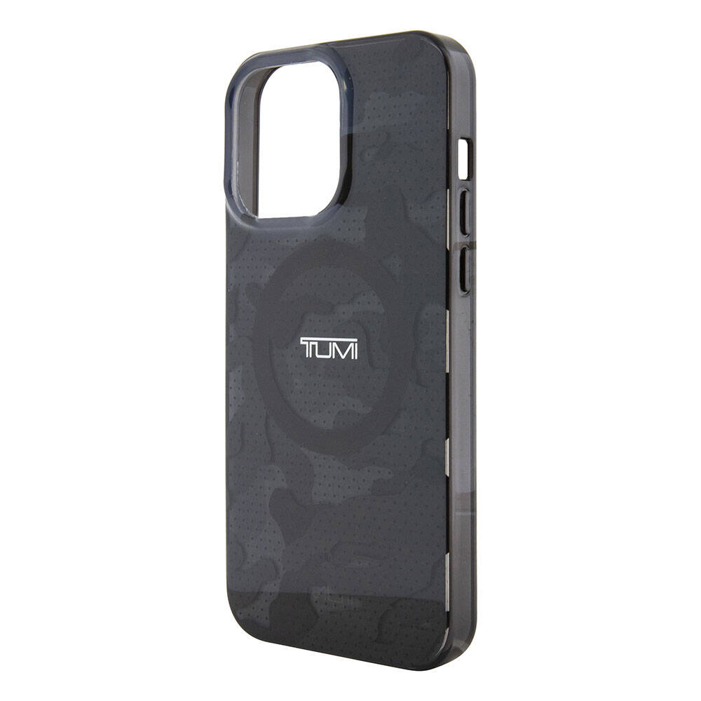 Apple iPhone 15 Pro Max Kılıf TUMI Orjinal Lisanslı M-safe Şarj Özellikli PC TPU Çift Katmanlı Kamuflaj Desenli Kapak Mavi