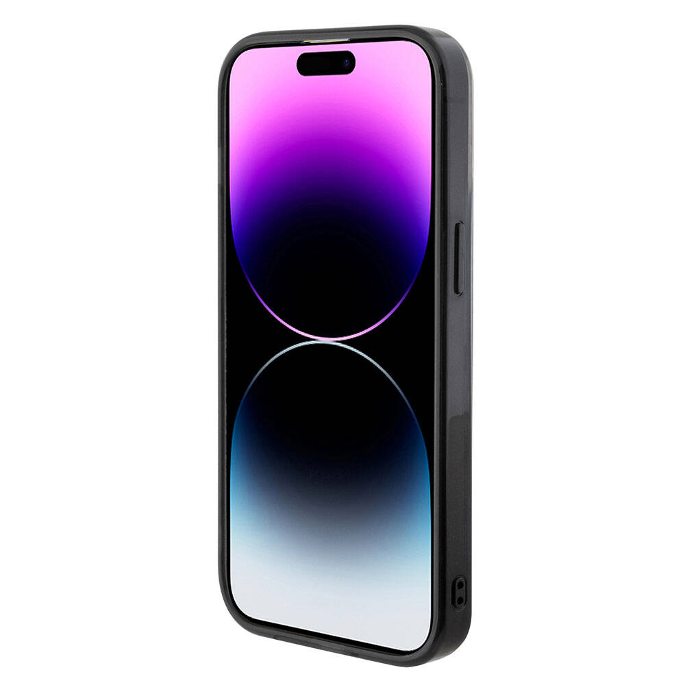 Apple iPhone 15 Pro Max Kılıf TUMI Orjinal Lisanslı M-safe Şarj Özellikli PC TPU Çift Katmanlı Kamuflaj Desenli Kapak Gri