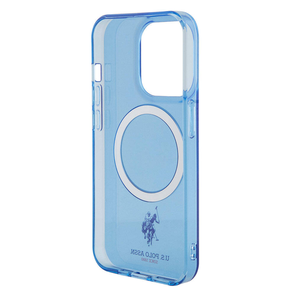 Apple iPhone 15 Pro Max Kılıf U.S. Polo Assn. Orjinal Lisanslı M-safe Şarj Özellikli Transparan Tasarım Kapak Pembe