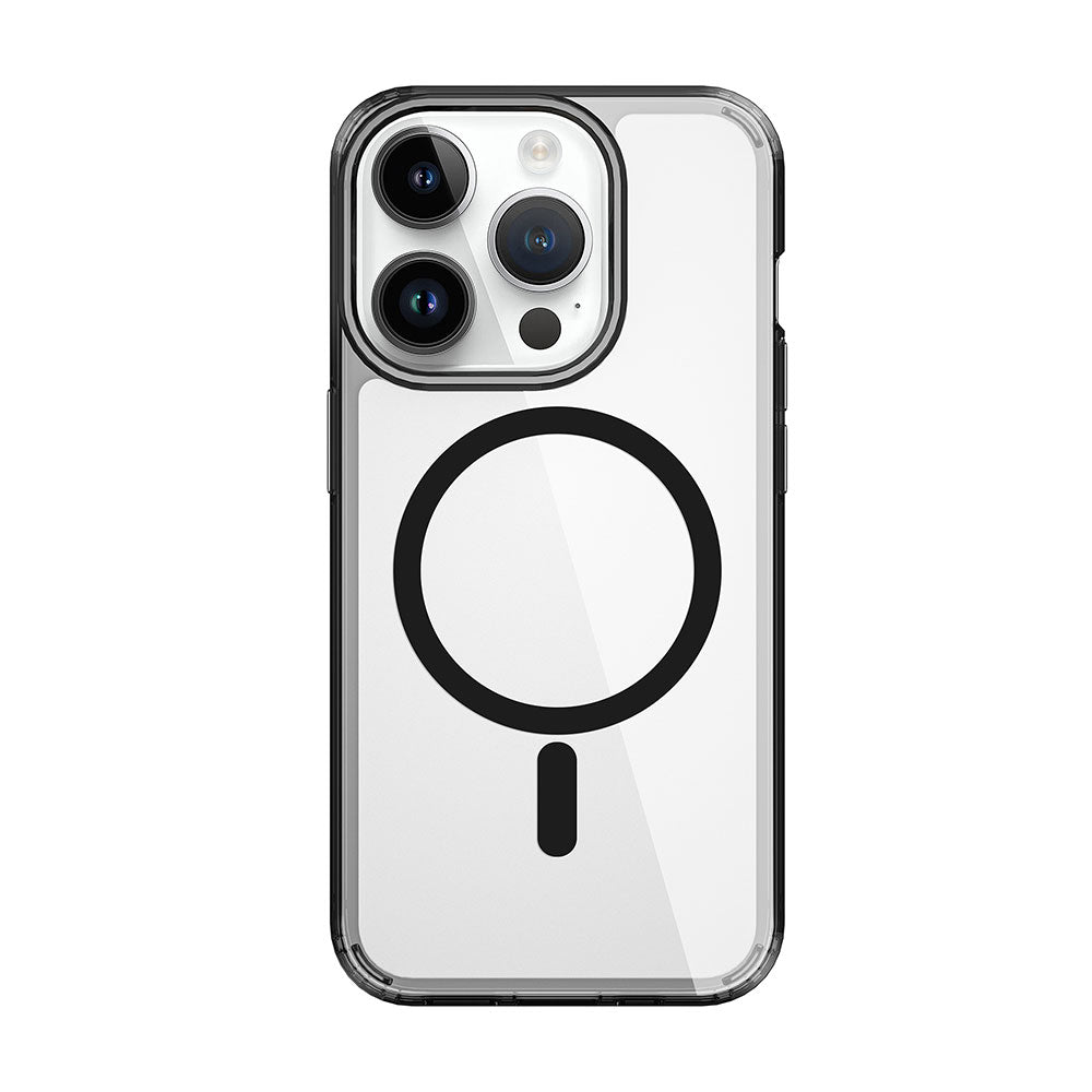 Apple iPhone 15 Pro Max Kılıf Wiwu MCC-101 Magnetic Crystal Sert PC Kapak Renksiz