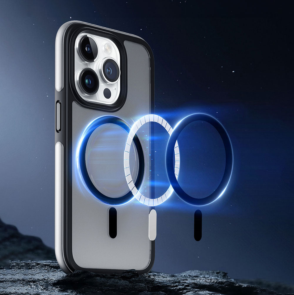 Apple iPhone 15 Pro Max Kılıf Wiwu ZKK-012 M-safe Şarj Özellikli Air Cushion Kapak Yeşil