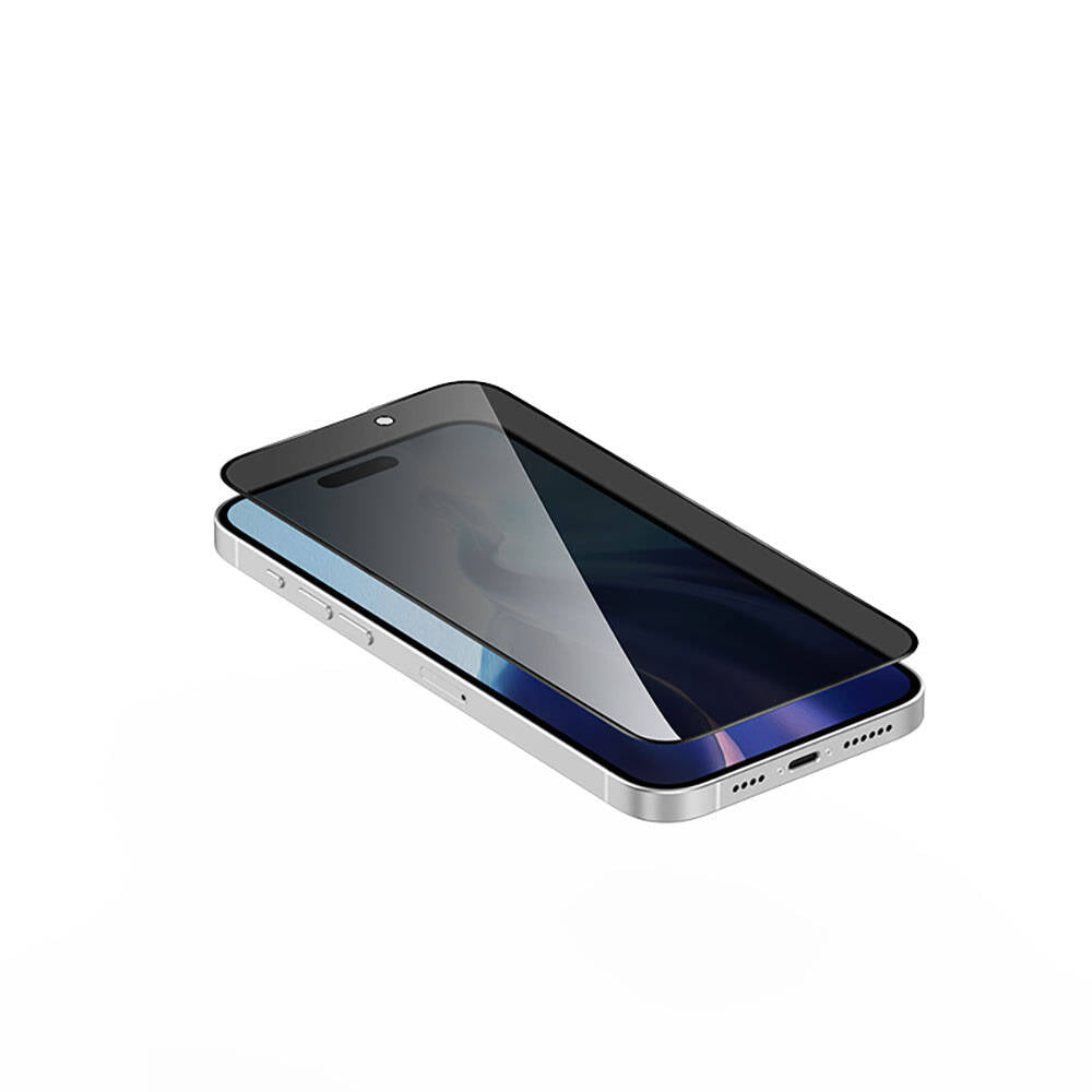 Apple iPhone 15 Pro Max Recci RSP-A08SP 3D Privacy Shield Temperli Cam Ekran Koruyucu Gri