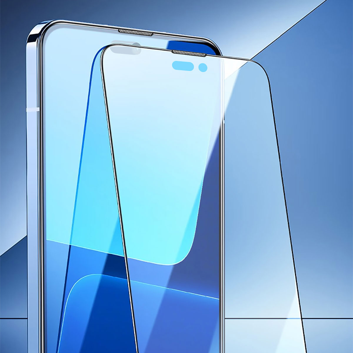 Apple iPhone 15 Pro Wiwu iVista Screen Matte Ultra Güçlü Temperli Mat Ekran Koruyucu Siyah