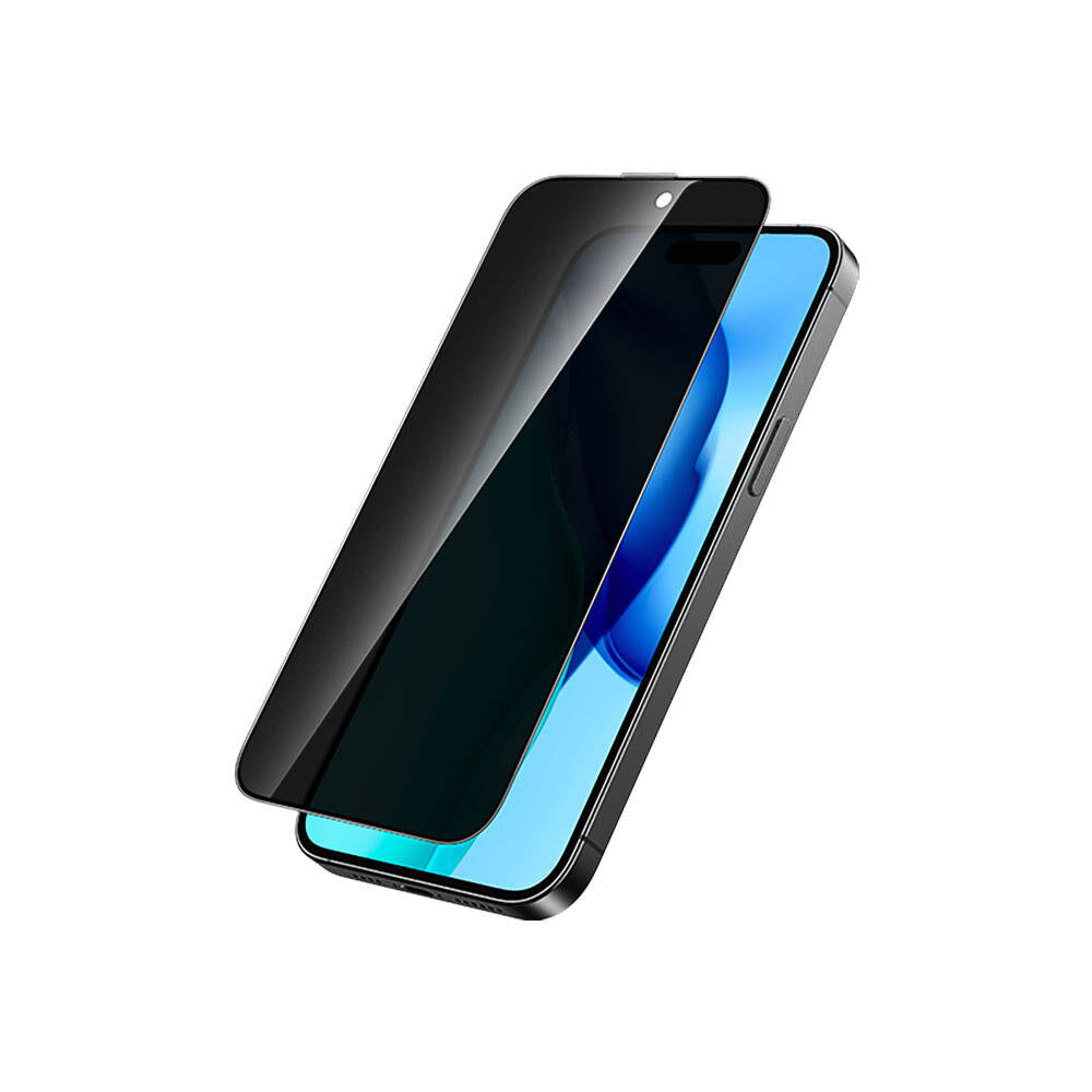 Apple iPhone 15 Recci RSP-A16AP Privacy Temperli Cam Ekran Koruyucu Gri