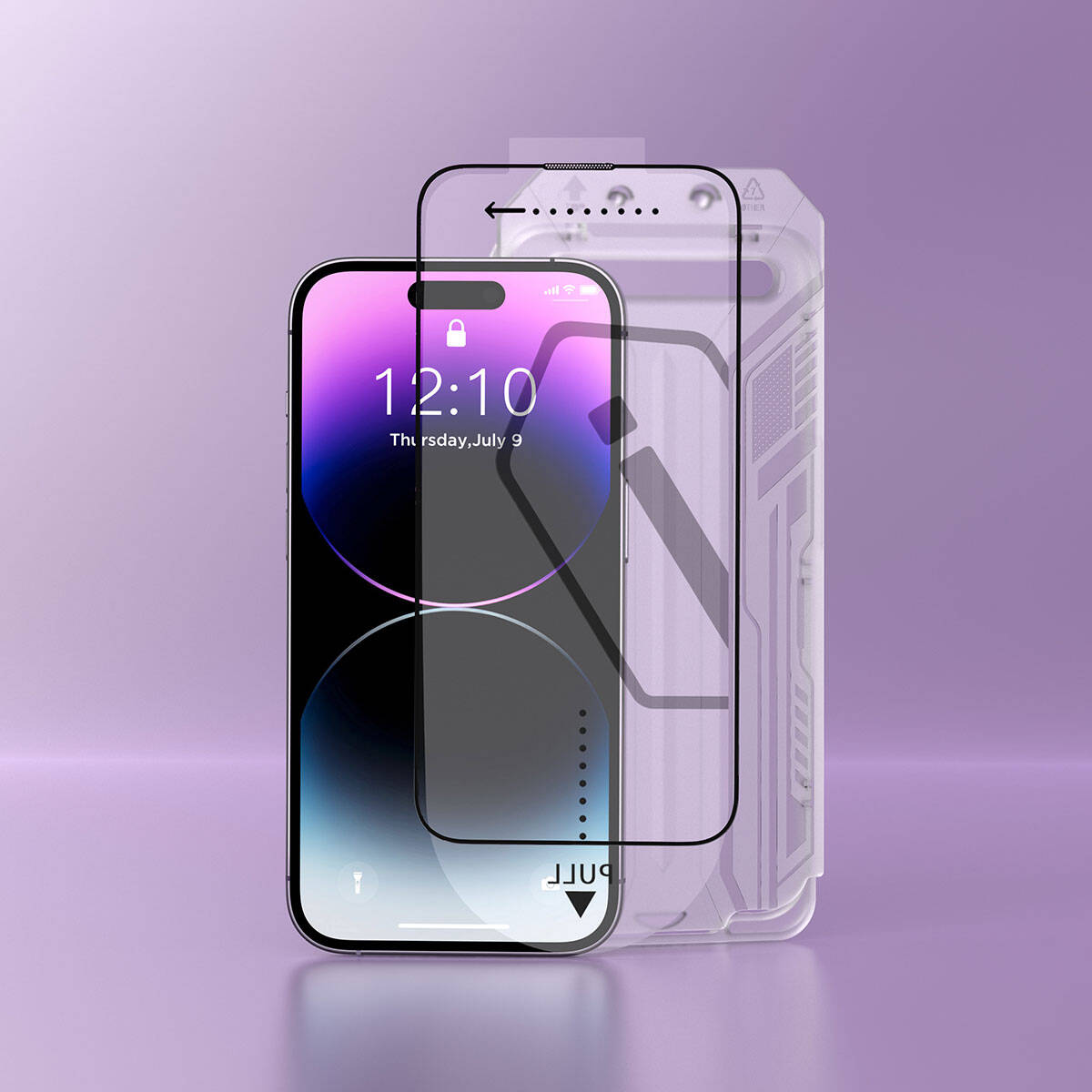Apple iPhone 15 Wiwu SQ-005 Easy İnstall iVista Super Hardness Ekran Koruyucu Siyah
