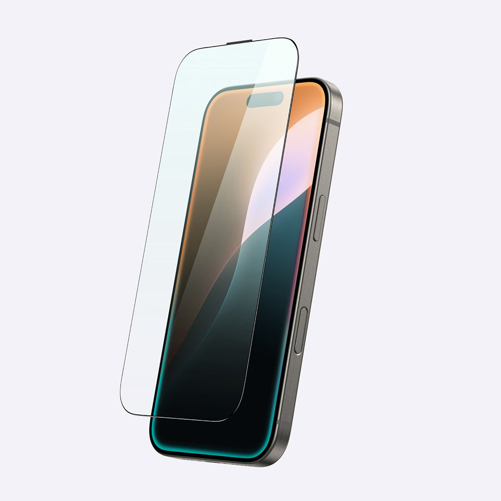 Apple iPhone 16 Amazingthing Titan Max Parmak İzi Bırakmayan Temperli Cam Ekran Koruyucu Siyah