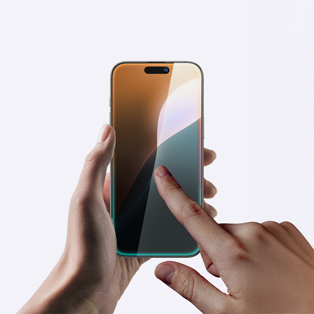 Apple iPhone 16 Amazingthing Titan Max Parmak İzi Bırakmayan Temperli Cam Ekran Koruyucu Siyah