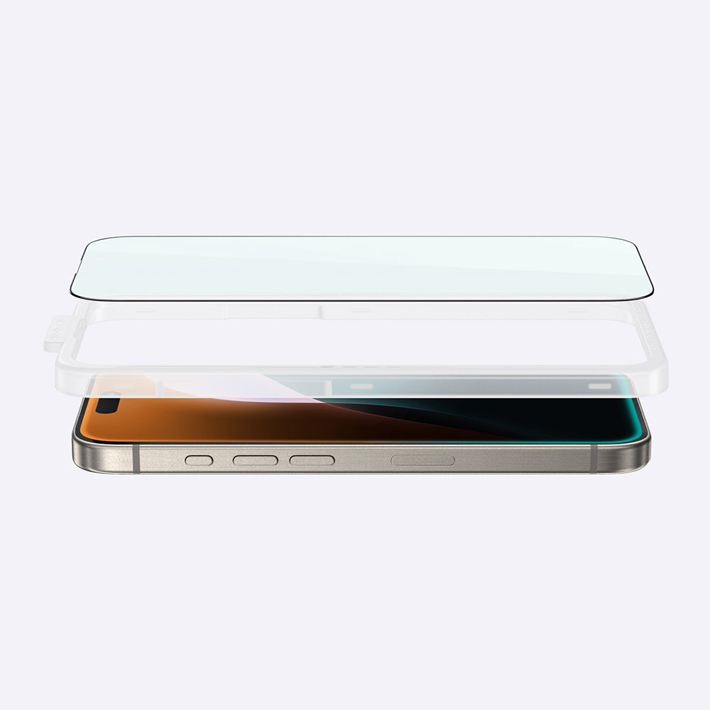 Apple iPhone 16 Amazingthing Titan Max Parmak İzi Bırakmayan Temperli Cam Ekran Koruyucu Siyah