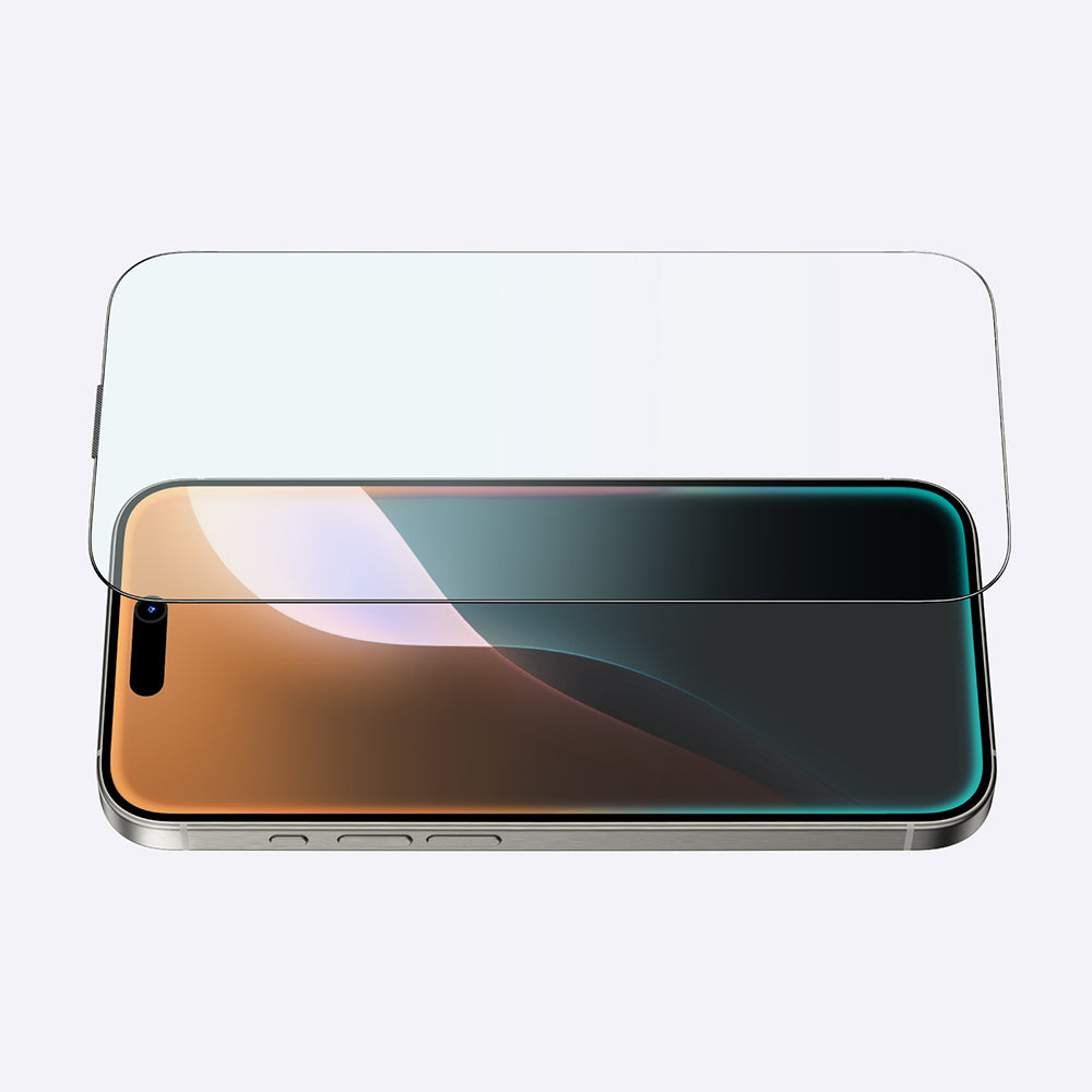 Apple iPhone 16 Amazingthing Titan Max Parmak İzi Bırakmayan Temperli Cam Ekran Koruyucu Siyah