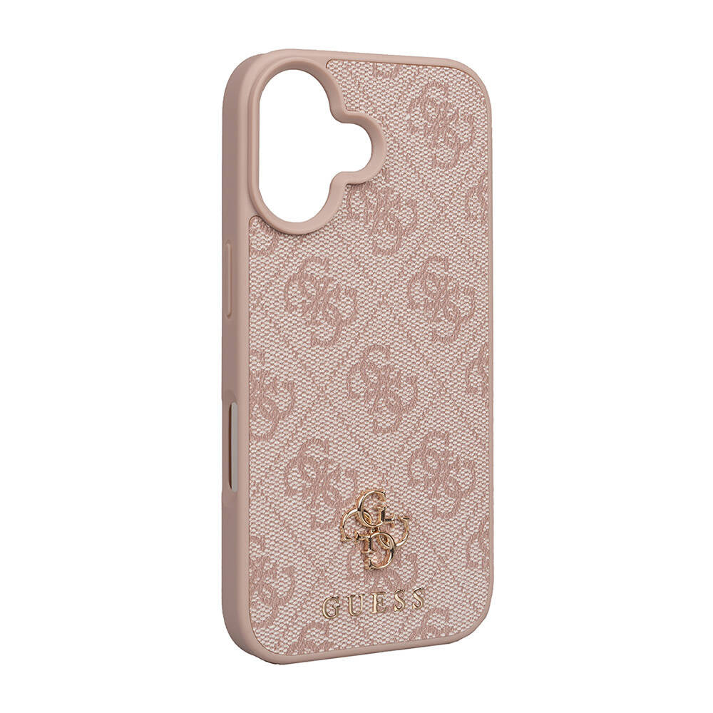 Apple iPhone 16 Kılıf Guess Orjinal Lisanslı M-safe Şarj Özellikli Small 4G Classic Kapak Siyah