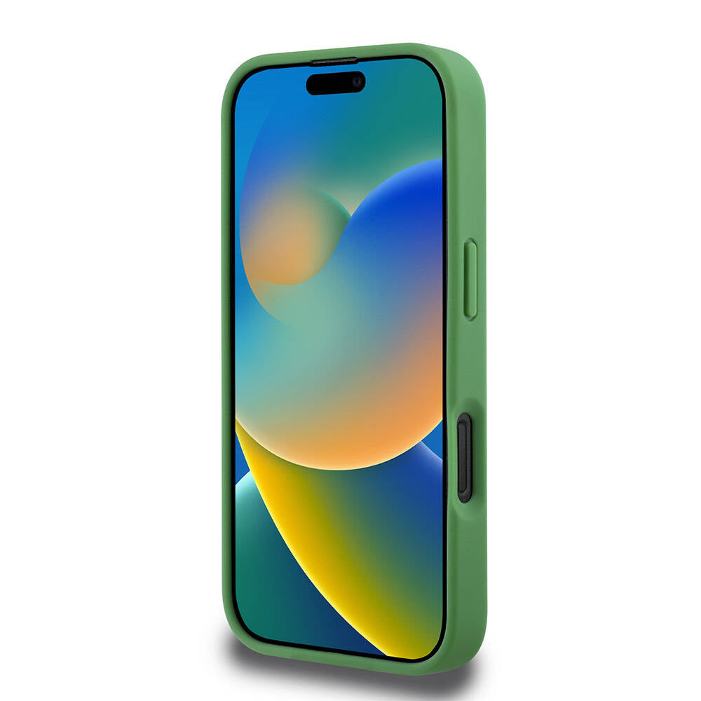 Apple iPhone 16 Kılıf Lacoste Orjinal Lisanslı PU Pike Desenli Arka Yüzey İkonik Timsah Dokuma Logolu Kapak Lacivert