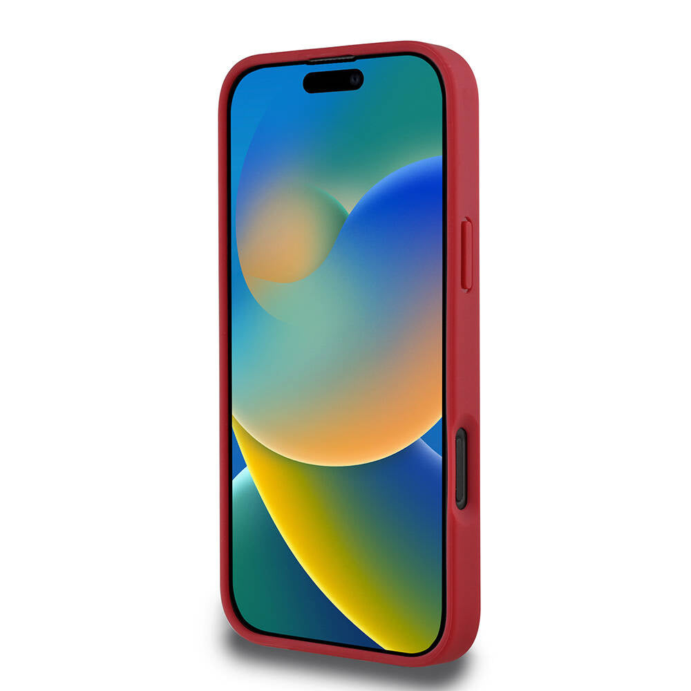 Apple iPhone 16 Kılıf Lacoste Orjinal Lisanslı PU Pike Desenli Arka Yüzey İkonik Timsah Dokuma Logolu Kapak Lacivert