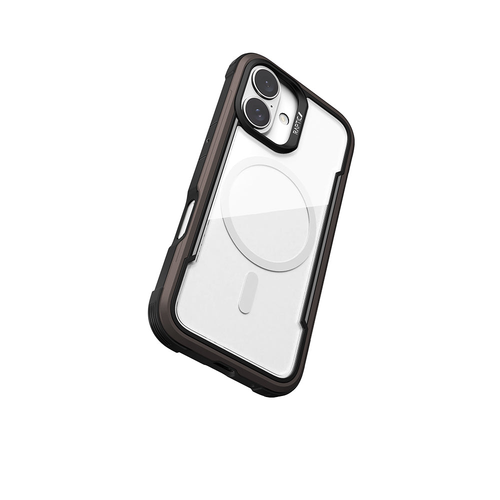 Apple iPhone 16 Kılıf M-safe Şarj Özellikli Airbagli Raptic Shield Serisi Şeffaf Arka Yüzey Kapak Colorful