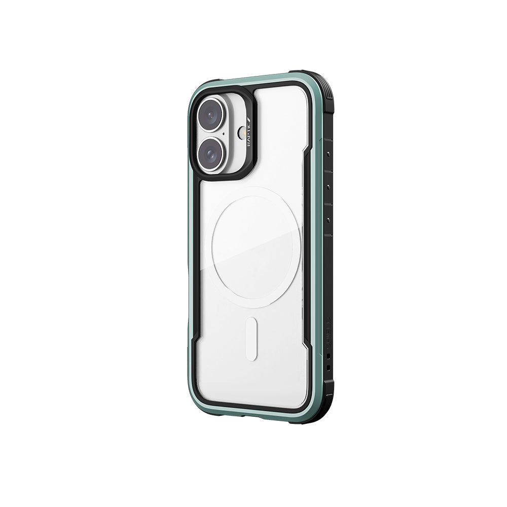 Apple iPhone 16 Kılıf M-safe Şarj Özellikli Airbagli Raptic Shield Serisi Şeffaf Arka Yüzey Kapak Kırmızı