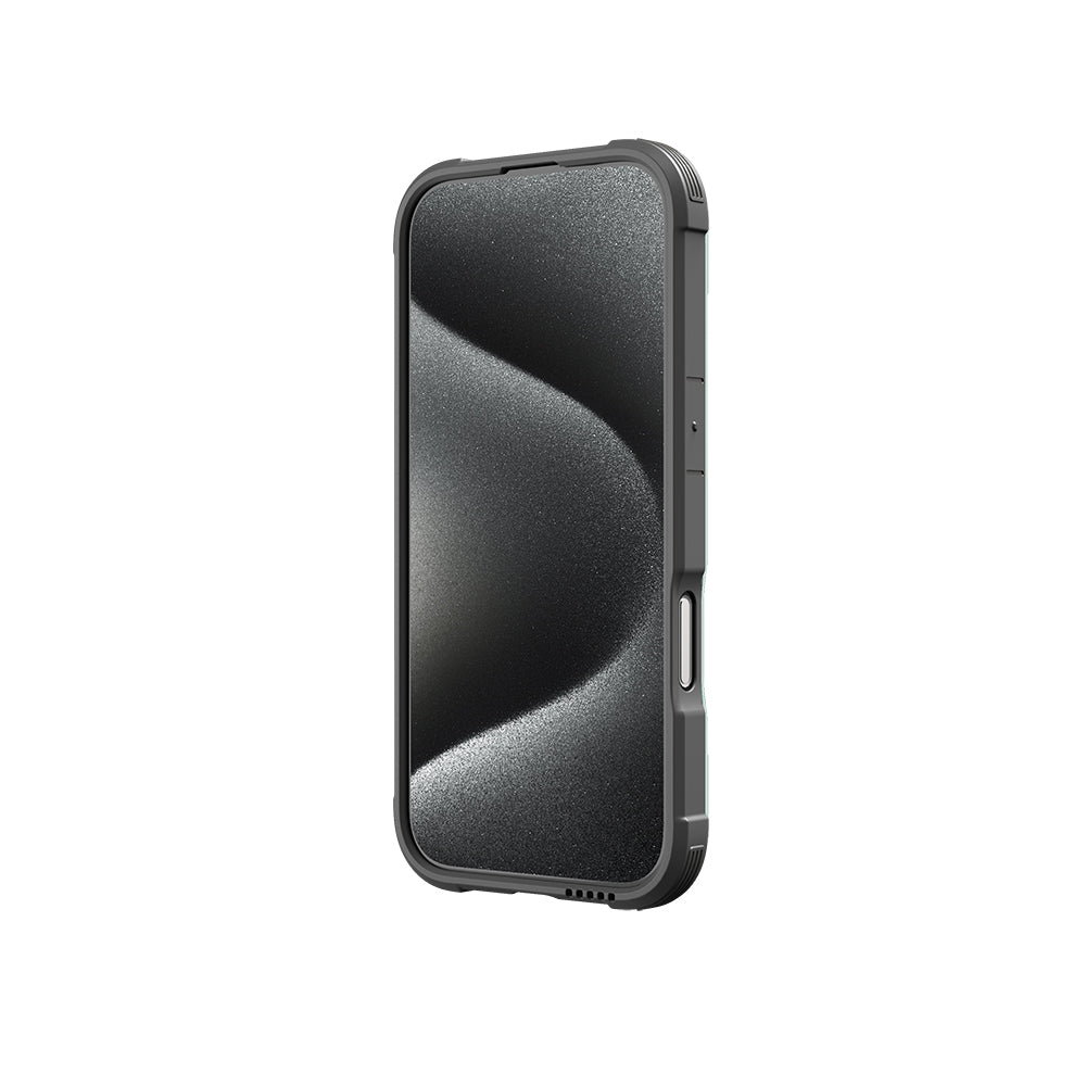 Apple iPhone 16 Kılıf M-safe Şarj Özellikli Airbagli Raptic Shield Serisi Şeffaf Arka Yüzey Kapak Siyah