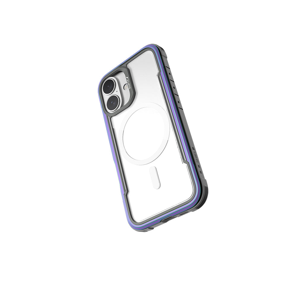Apple iPhone 16 Kılıf M-safe Şarj Özellikli Airbagli Raptic Shield Serisi Şeffaf Arka Yüzey Kapak Kırmızı