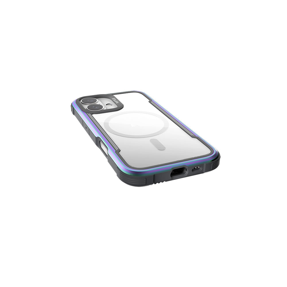 Apple iPhone 16 Kılıf M-safe Şarj Özellikli Airbagli Raptic Shield Serisi Şeffaf Arka Yüzey Kapak Kahverengi