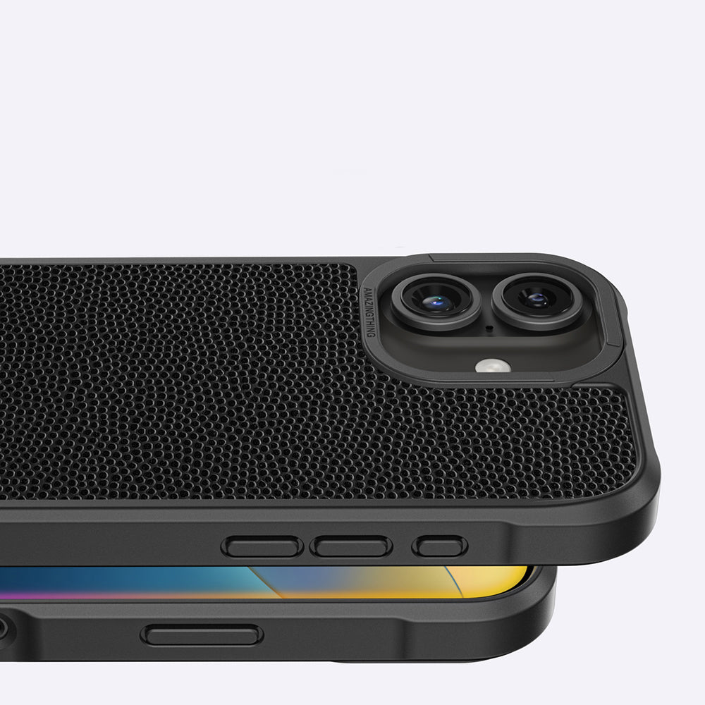 Apple iPhone 16 Kılıf M-safe Şarj Özellikli Amazingthing Glamour Serisi Kapak Siyah