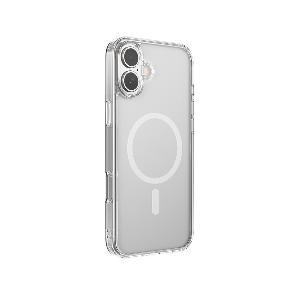 Apple iPhone 16 Kılıf M-safe Şarj Özellikli Raptic Crystal M-safe Serisi Şeffaf Kapak Şeffaf