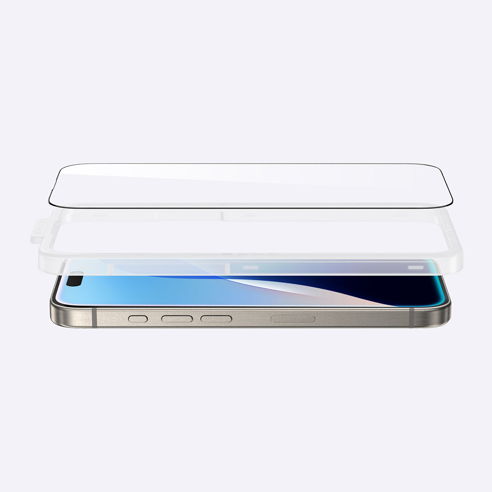 Apple iPhone 16 Plus Amazingthing Radix Parmak İzi Bırakmayan Temperli Cam Ekran Koruyucu Siyah