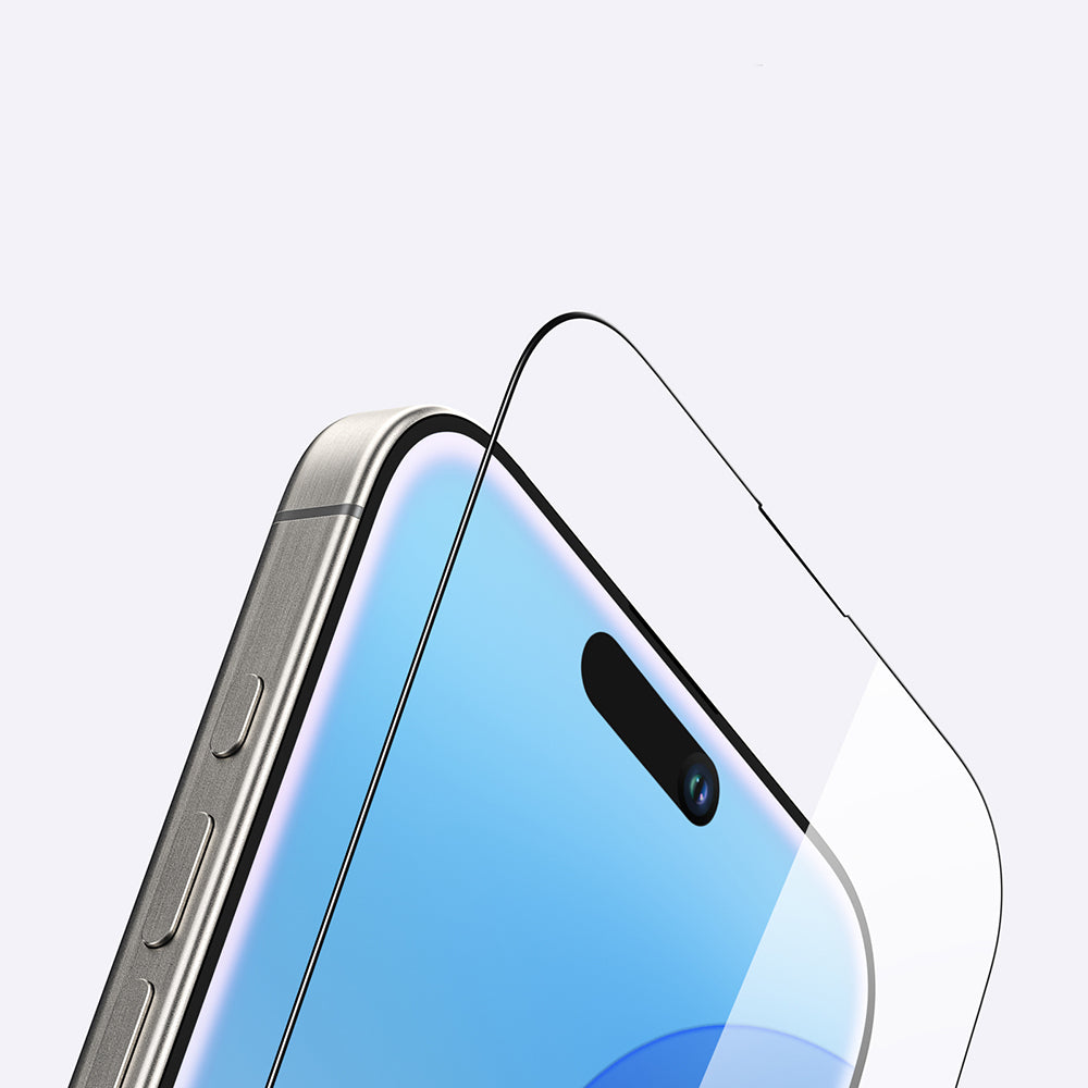 Apple iPhone 16 Plus Amazingthing Radix Parmak İzi Bırakmayan Temperli Cam Ekran Koruyucu Siyah