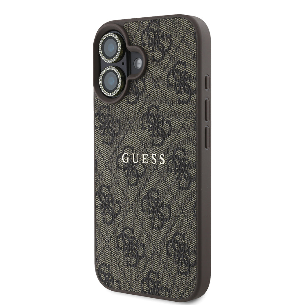 Apple iPhone 16 Plus Guess Orjinal Lisanslı Kılıf + Ekran Koruyucu + Lens Koruyucu 3in1 Aksesuar Seti Siyah