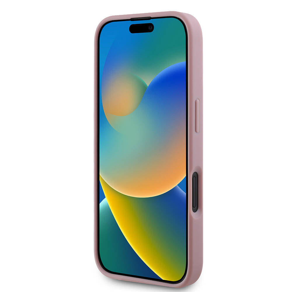 Apple iPhone 16 Plus Kılıf Guess Orjinal Lisanslı 4G Büyük Metal Logolu Glitter Kapak Siyah