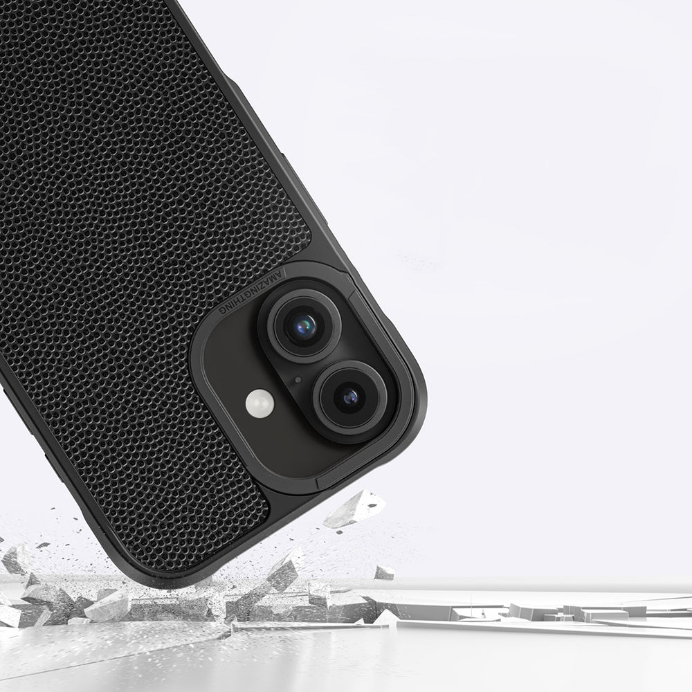 Apple iPhone 16 Plus Kılıf M-safe Şarj Özellikli Amazingthing Glamour Serisi Kapak Siyah