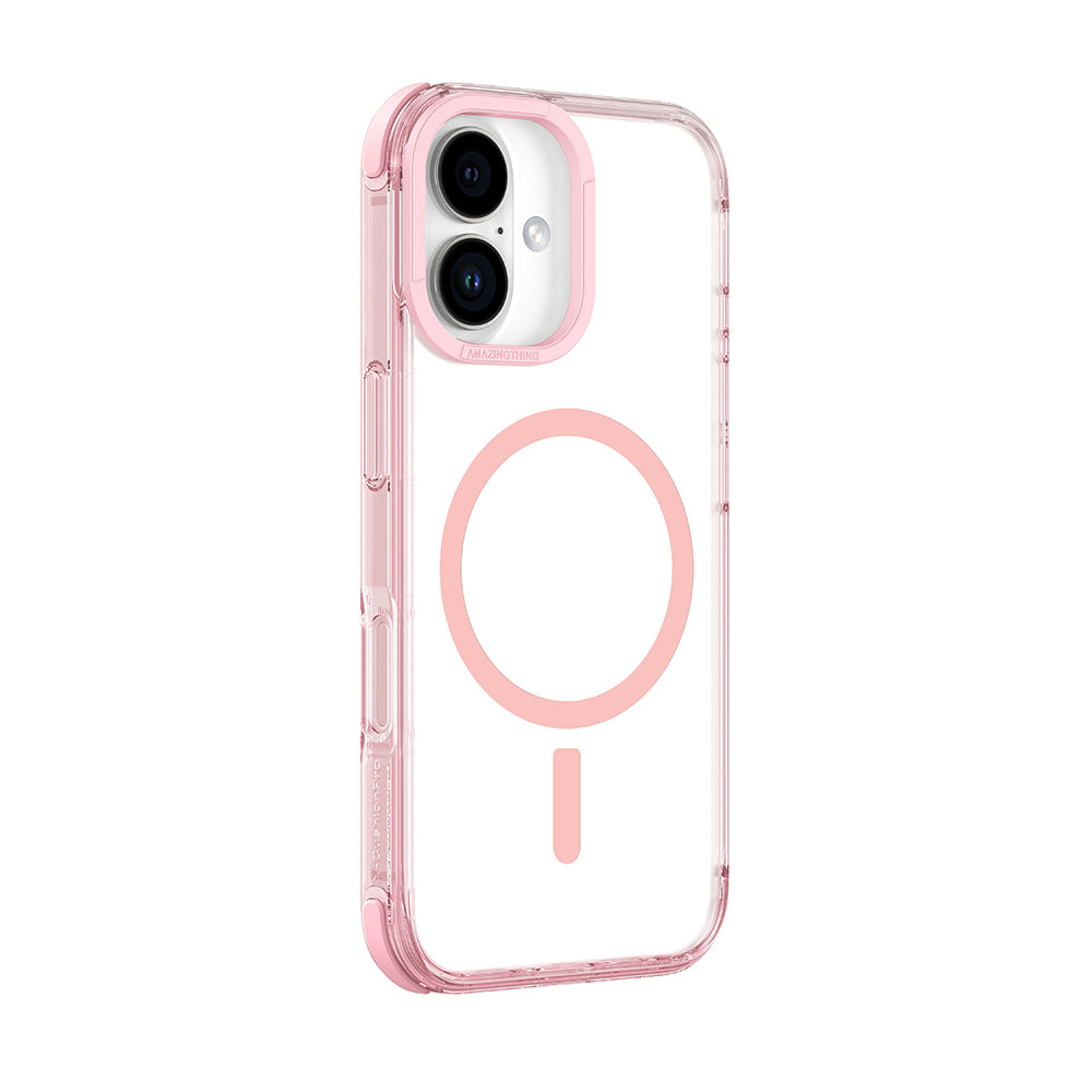 Apple iPhone 16 Plus Kılıf M-safe Şarj Özellikli Amazingthing Omni Serisi Kapak Pembe