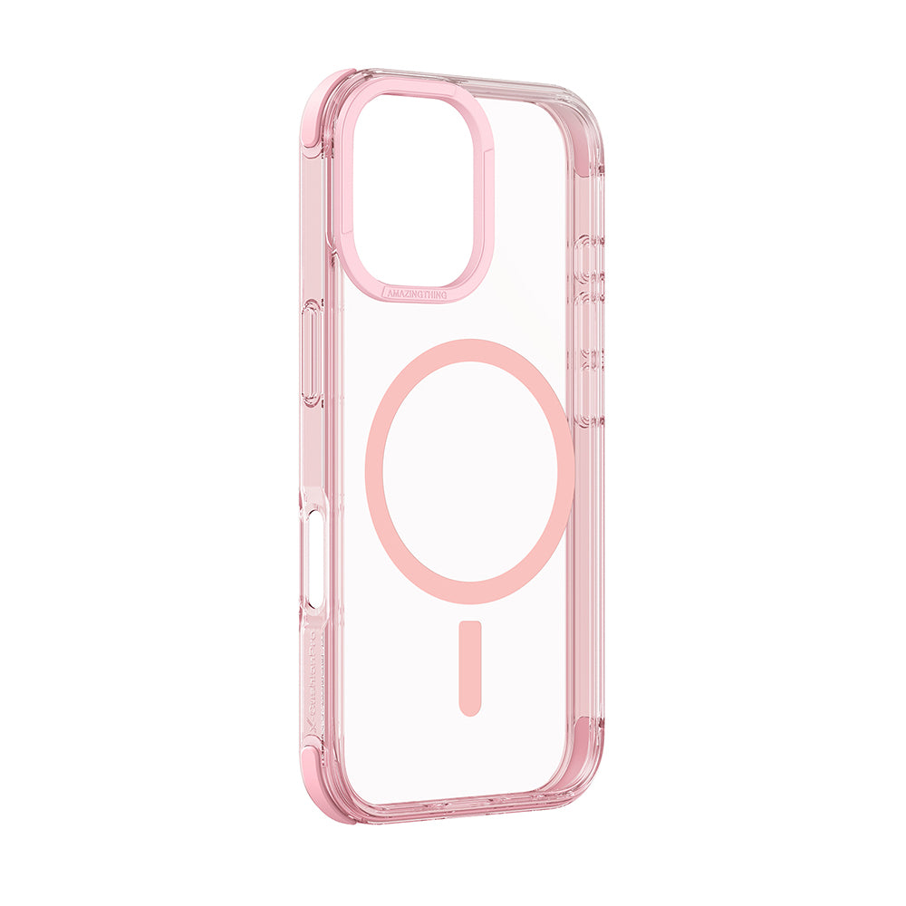 Apple iPhone 16 Plus Kılıf M-safe Şarj Özellikli Amazingthing Omni Serisi Kapak Pembe