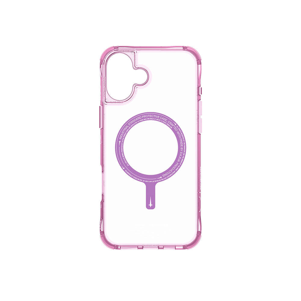 Apple iPhone 16 Plus Kılıf M-safe Şarj Özellikli Şeffaf Airbag Tasarımlı Skinarma Saido Kapak Mavi