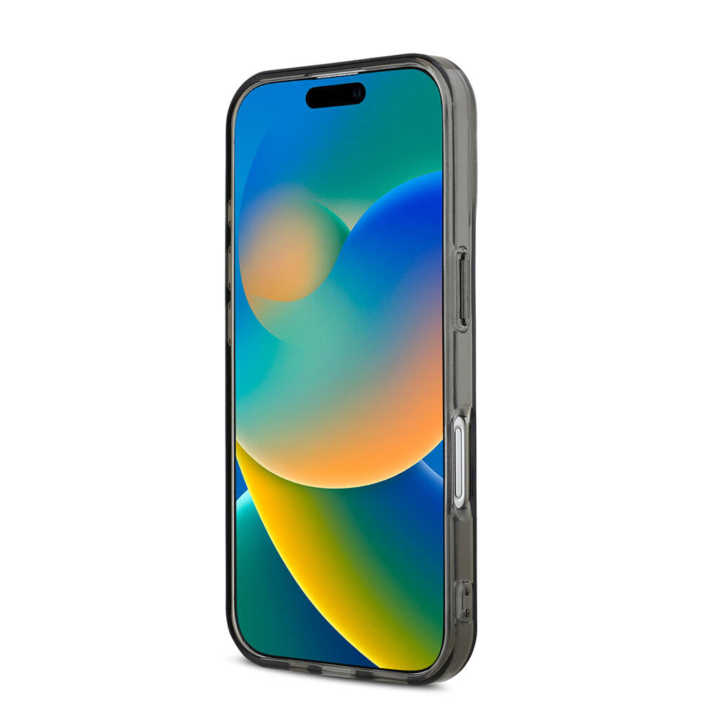 Apple iPhone 16 Plus Kılıf Mercedes Benz Orjinal Lisanslı M-safe Şarj Özellikli Yıldız Desenli Transparan Kapak Siyah