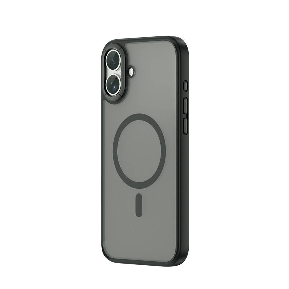Apple iPhone 16 Plus Kılıf Wiwu FGG-012 ArmorPro Serisi M-safe Şarj Özellikli Parmak İzi Bırakmayan Kılıf Gri