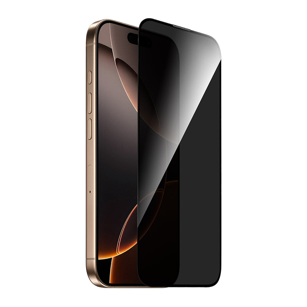 Apple iPhone 16 Plus Wiwu GT-021 Titan Guard Serisi Şok Emici Hibrit Polimer Privacy Ekran Koruyucu Film + Kolay Uygulama Aparatı Siyah