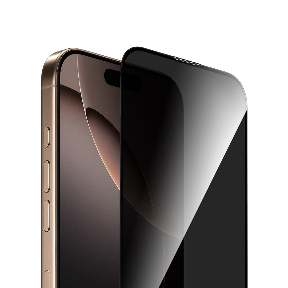 Apple iPhone 16 Plus Wiwu GT-021 Titan Guard Serisi Şok Emici Hibrit Polimer Privacy Ekran Koruyucu Film + Kolay Uygulama Aparatı Siyah