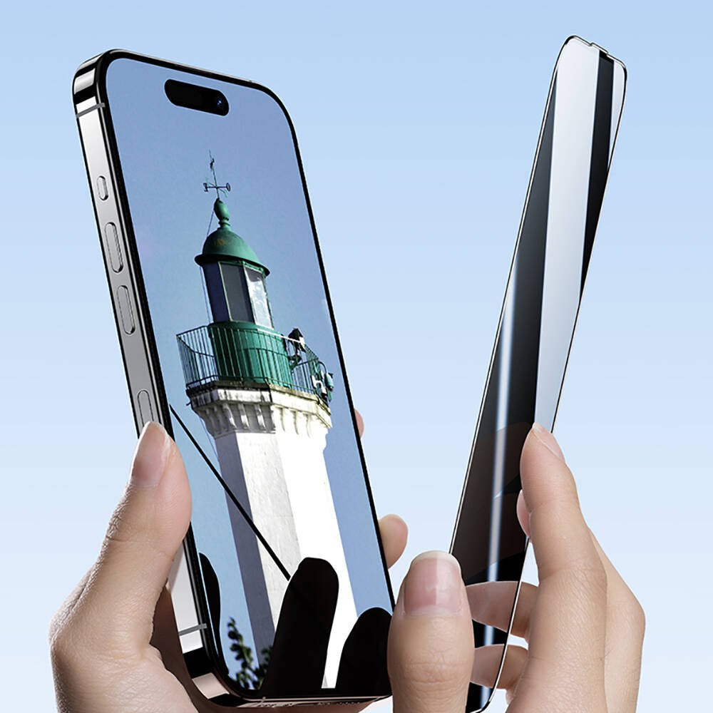 Apple iPhone 16 Pro Hidrofobik Ve Oleofobik Özellikli Benks Air Shield Ekran Koruyucu 10′lu Paket Şeffaf