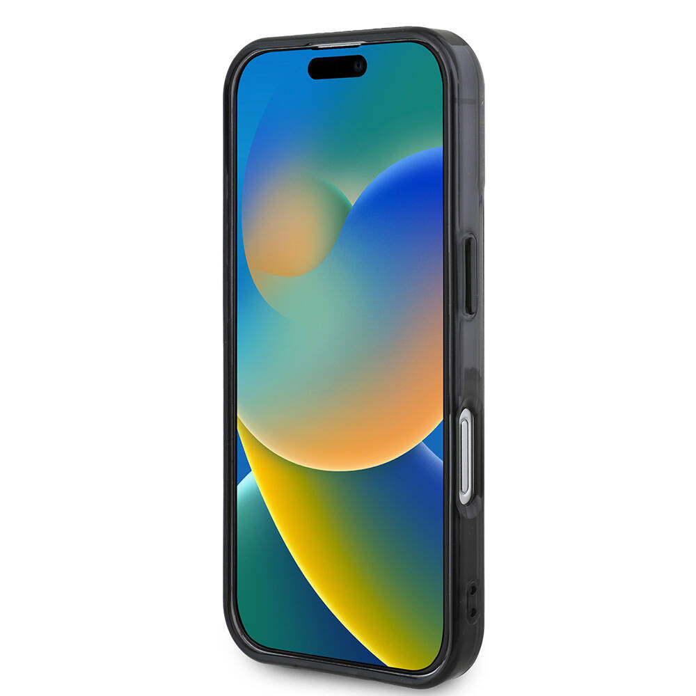 Apple iPhone 16 Pro Kılıf AMG Orjinal Lisanslı M-safe Şarj Özellikli IML Baskı Logolu Çift Katmanlı Bow Lines Kapak Siyah