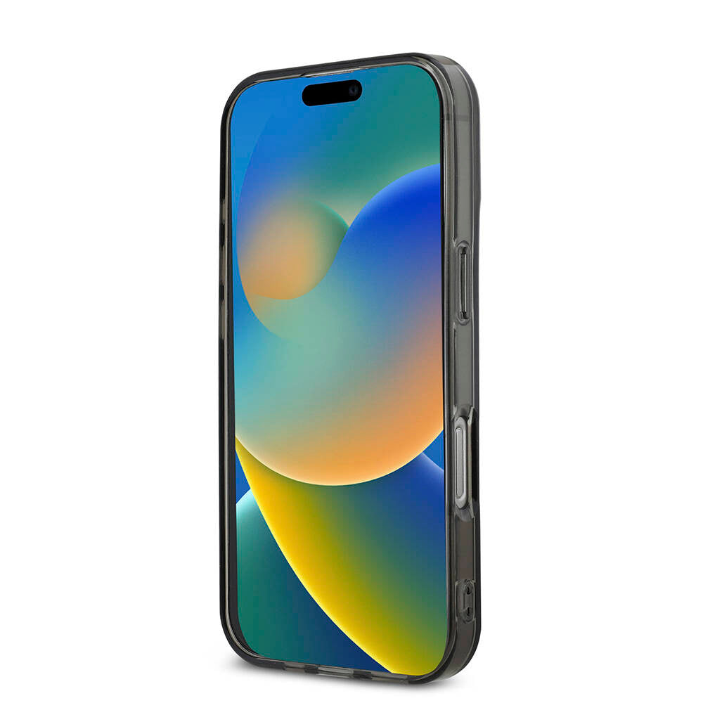 Apple iPhone 16 Pro Kılıf AMG Orjinal Lisanslı M-safe Şarj Özellikli IML Baskı Logolu Çift Katmanlı Bow Lines Kapak Siyah
