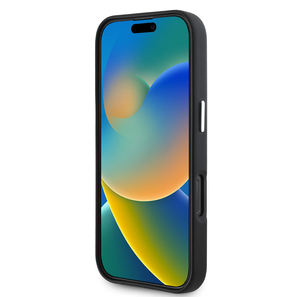 Apple iPhone 16 Pro Kılıf BMW Orjinal Lisanslı M-safe Şarj Özellikli Metal Logolu Tam Kaplama Deri Kapak Lacivert