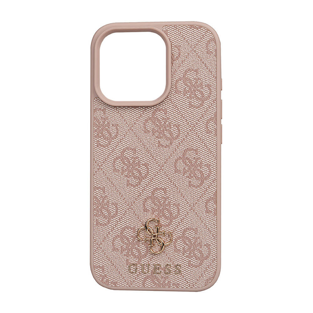 Apple iPhone 16 Pro Kılıf Guess Orjinal Lisanslı M-safe Şarj Özellikli Small 4G Classic Kapak Siyah