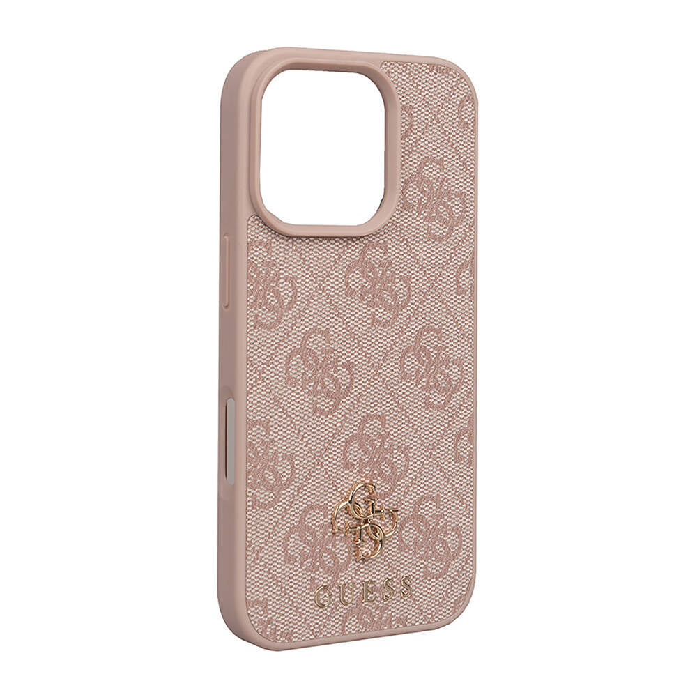 Apple iPhone 16 Pro Kılıf Guess Orjinal Lisanslı M-safe Şarj Özellikli Small 4G Classic Kapak Siyah
