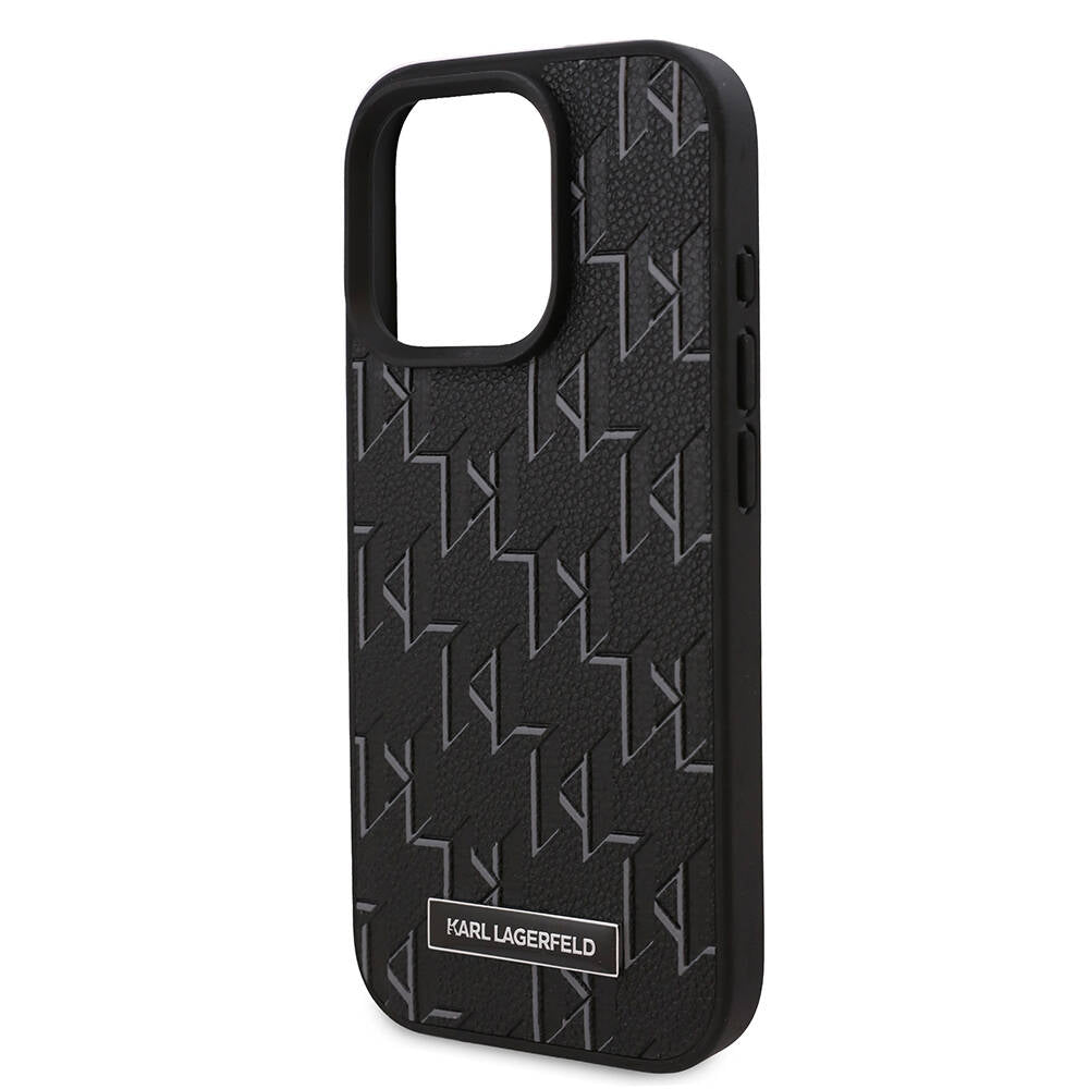 Apple iPhone 16 Pro Kılıf Karl Lagerfeld Orjinal Lisanslı M-safe Şarj Özellikli KL Yazılı Hot Stamp Kapak Krem