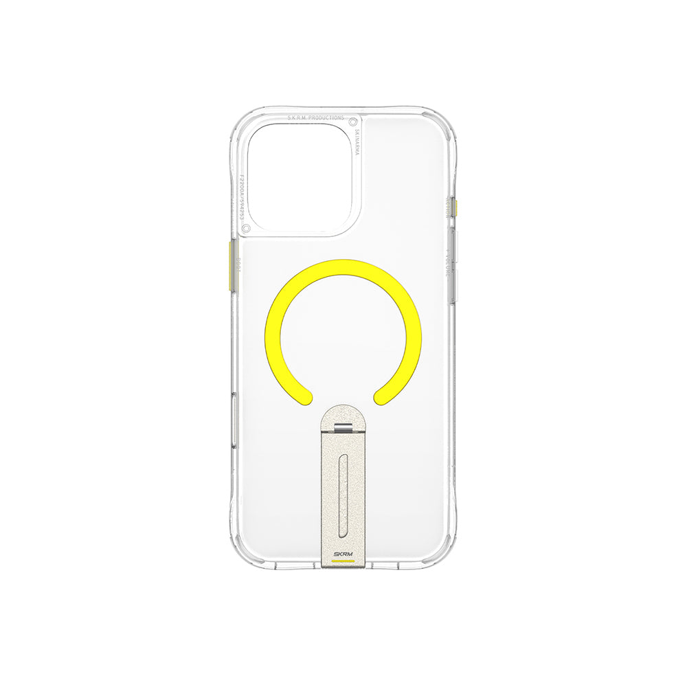 Apple iPhone 16 Pro Kılıf M-safe Şarj Özellikli 360 Derece Dönebilen Standlı Skinarma Helix Kapak Siyah