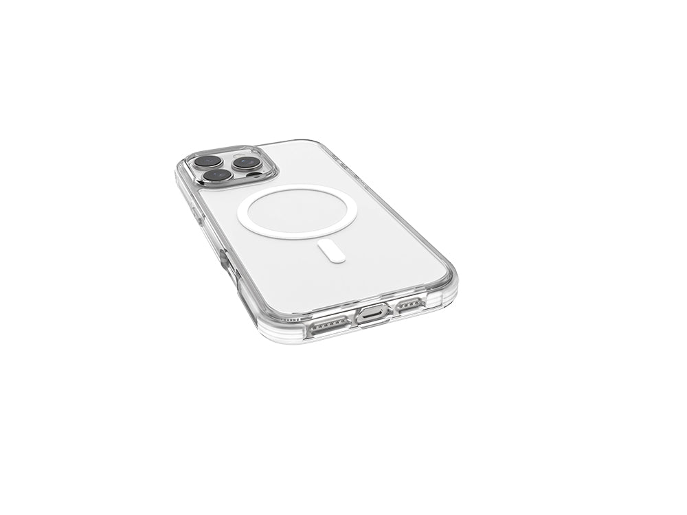 Apple iPhone 16 Pro Kılıf M-safe Şarj Özellikli Airbag Tasarımlı Raptic Clear Serisi Şeffaf Kapak Siyah